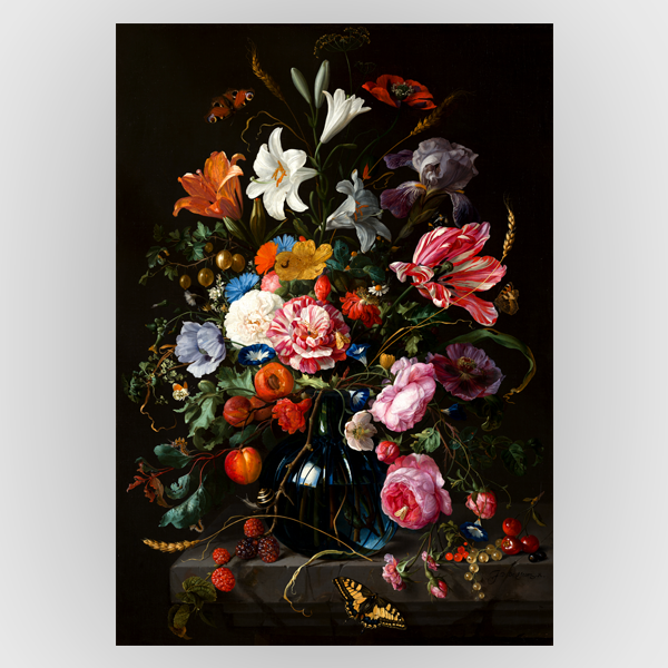 Behang Jan Davidsz De Heem - Vaas met bloemen