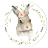 Muurcirkel - Lief konijntje met bloem