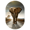 Muurovaal recht - Lopende olifant