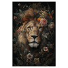 Wandpaneel - Leeuw met bloemen 1